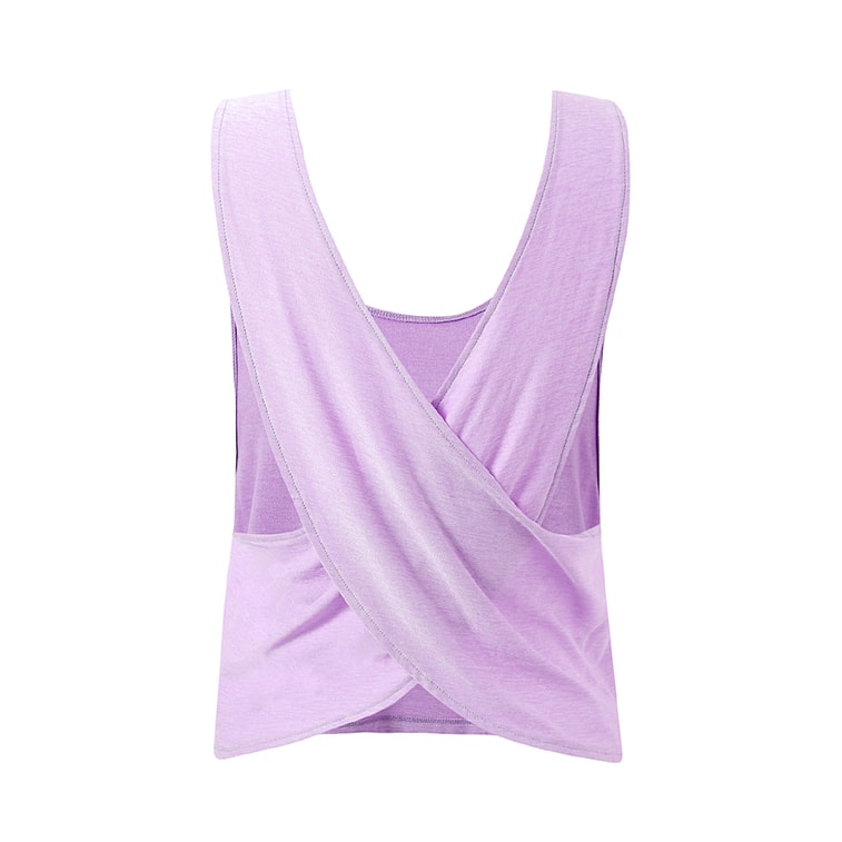 暴走的萝莉 交叉美背运动背心女夏季 速干透气休闲无袖瑜伽健身上衣/粉色#/S 7