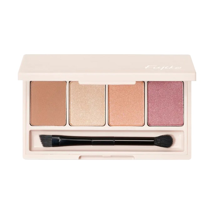 日本FUJIKO 四色眼影盘新色 自然轻薄眉毛改色调色盘 闪片珠光日常 精致气质眉粉 温柔知性 5.5g #05 栗棕甜紫【日杂榜一】