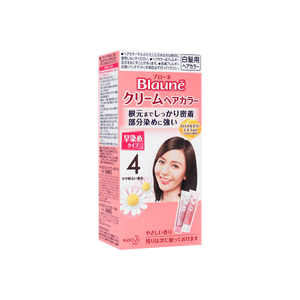 日本KAO花王 Blaune白发专用植物染发剂 发根专用款 4号 Slight Bright Sorrel 微亮栗色