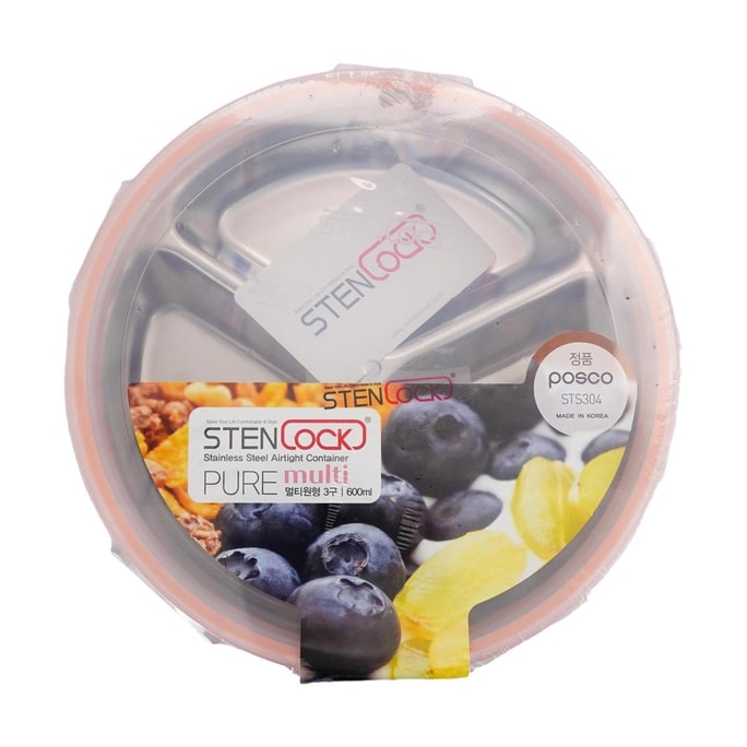 20온스 원형 스테인리스 스틸 식품 용기, 밀폐형, 누수 방지