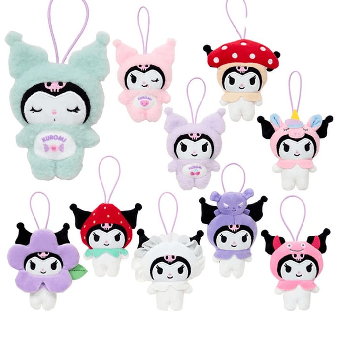 【日本直郵】SANRIO三麗鷗 百變妝容系列 毛絨掛件盲盒 全10種款式隨機 庫洛米