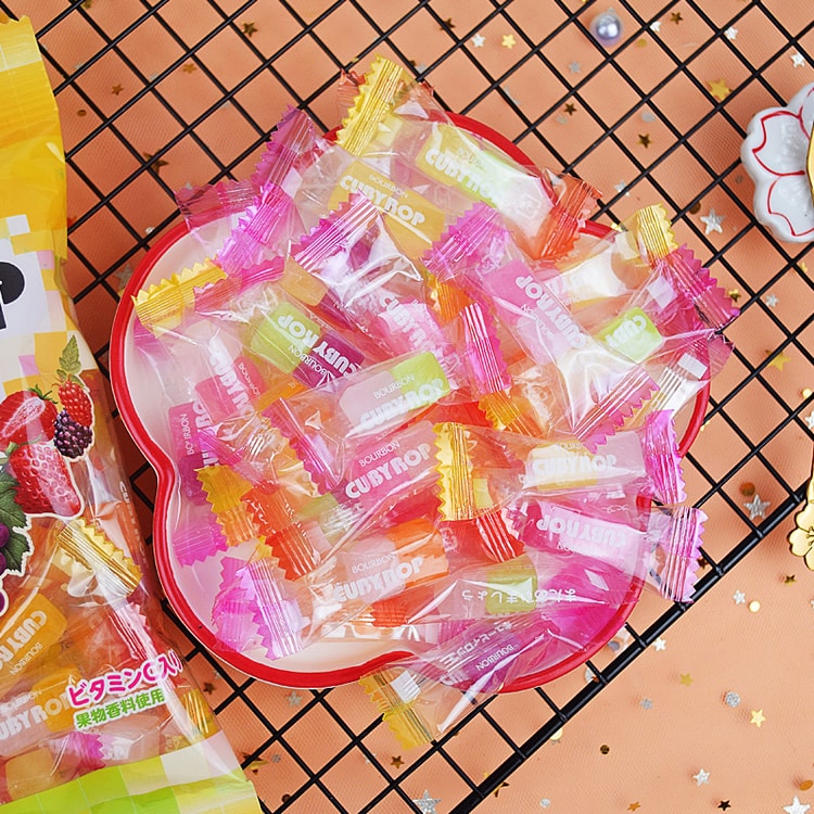 なかむらあめ Japanese Bourbon fruit-flavored hard candies colorful square