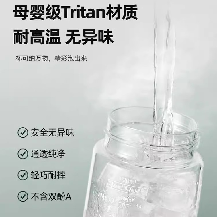 Straw Mug Summer Portable Plastic Mug Imported Tritan 620ML Purple 4