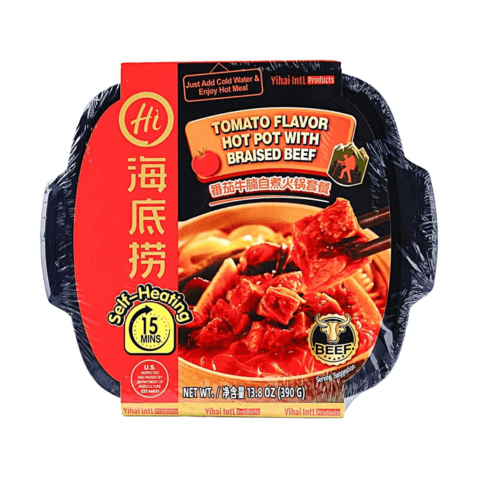 Self-Heating Braised Beef Tomato Soup Hotpot 13.8oz 【Authentic Chinese】