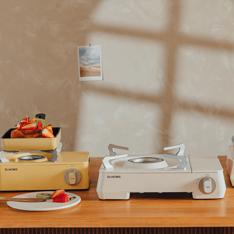 TWINKLE 미니 캠핑 스토브 버너 (휴대 케이스 포함), 레몬색 [8온스 부탄 연료 용기용] 6