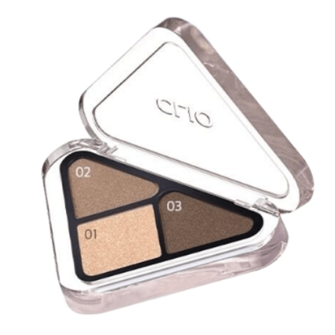 韓國CLIO珂萊歐 三角3色眼影盤 #01 Portable Beige 1.5g