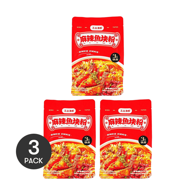 매콤한 생선살 즉석 쌀국수, 210g *3개【3팩】【Yami 단독 상품】