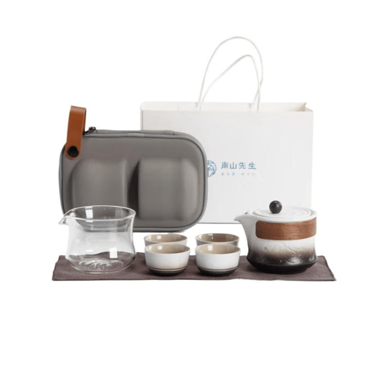 中国直邮】 南山先生旅行山水禅意快客杯一壶四杯便携茶具礼盒1 件- 亚米