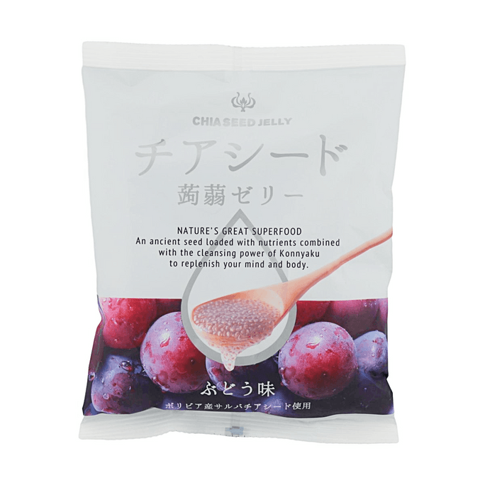 치아씨드 곤약젤리 포도맛 6.1oz【Q-바운스 & 부드러움】【슈퍼푸드 치아씨드】【달콤한 포도맛】
