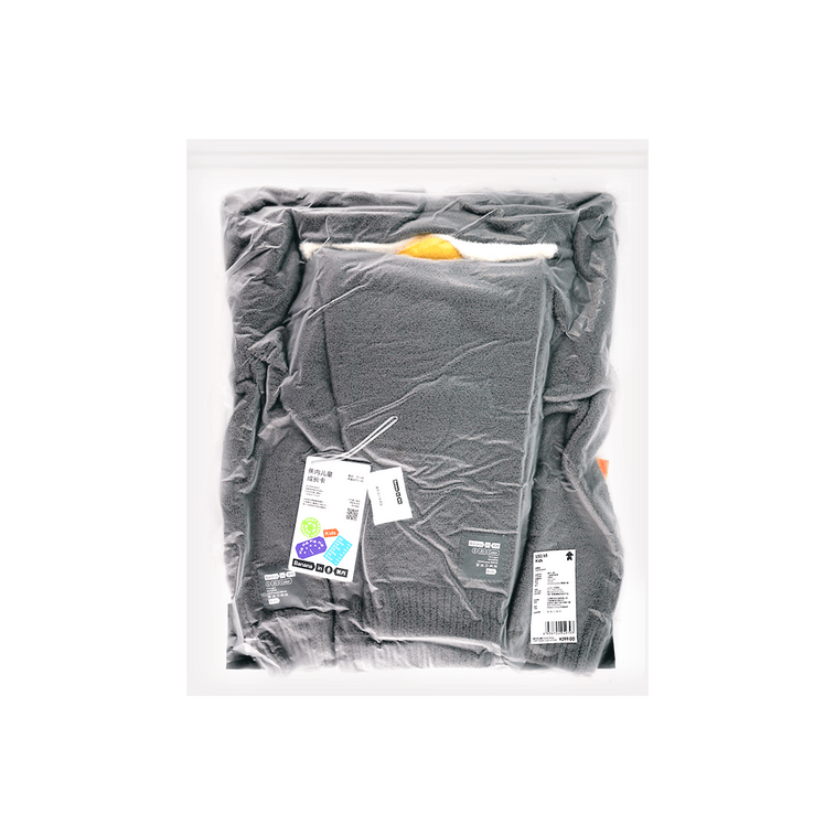 キッズ用ハーフフリースパジャマセット ラウンジウェア 520C グレーペンギン柄、51.2インチ 5