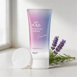 SKIN AQUA Tone Up UV Essence #Lavender, SPF50+ PA++++, 2.47 oz, Tone-Up Sunscreen