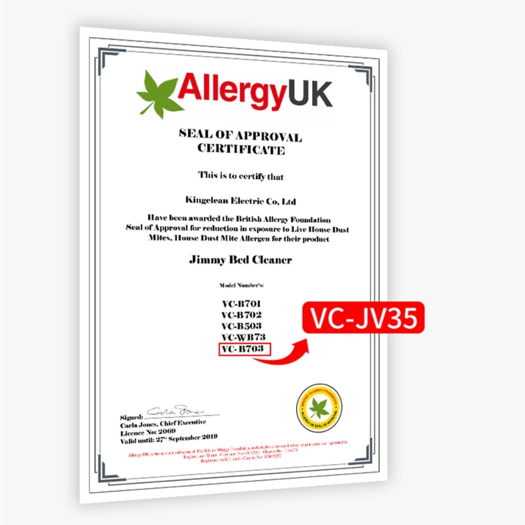 Mattress Vacuum Cleaner UV-C Light & High Heating 14Kpa Suction 480W Anti-Mites Dust & Pet Hair (JV35 Corded) 11