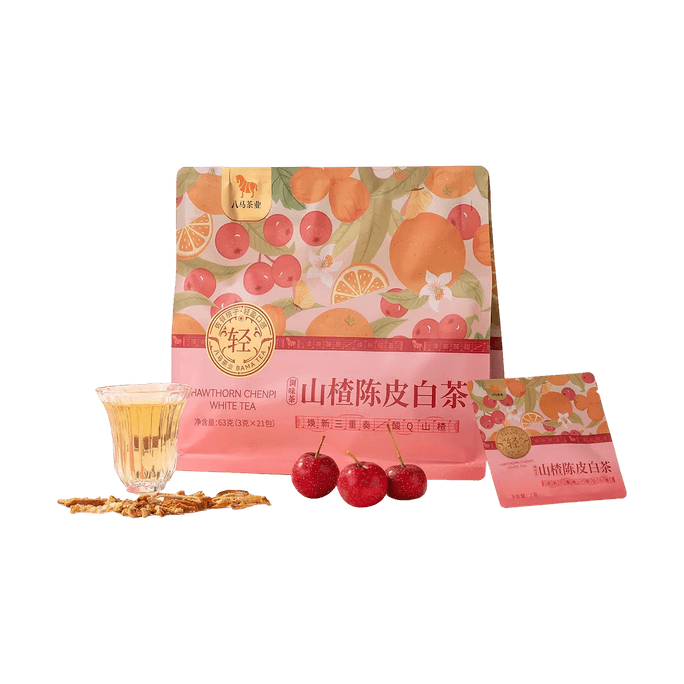 サンザシ陳皮白茶 2.2オンス【無添加、健康茶】