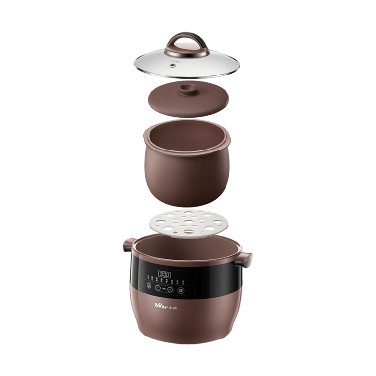 Bear Purple Clay Stew Pot Set, includes, 152.16 fl oz Big Pot 4