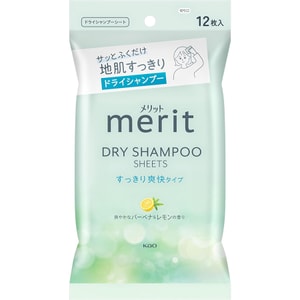 Merit Refreshing Dry Shampoo Sheets White Green Scent 12 Sheets