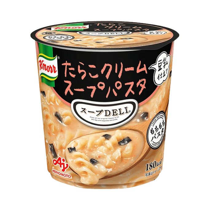 일본 AJINOMOTO Ajinomoto Knorr Soup DELI 육즙이 풍부한 소금 명란 크림 수프 파스타 44.6g/cup
