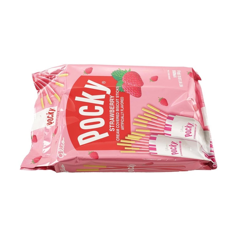 GLICO格力高 POCKY百奇 草莓涂层饼干棒 家庭装 9包入 108g 6