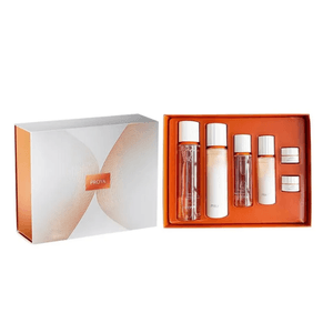 【香港直邮】 珀莱雅 双抗焕白悦颜礼盒 5件套 特证版 水乳正装+旅行装+面霜 抗氧抗糖 提亮紧致