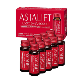 Astalift Pure Collagen 10000 Beauty Drink 1.01 fl oz x 10 Bottles Internal Beauty Firming & Radiance