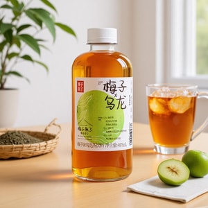 Plum Oolong Tea, Fruit Tea with Real Fruit Juice, 16.5 fl oz