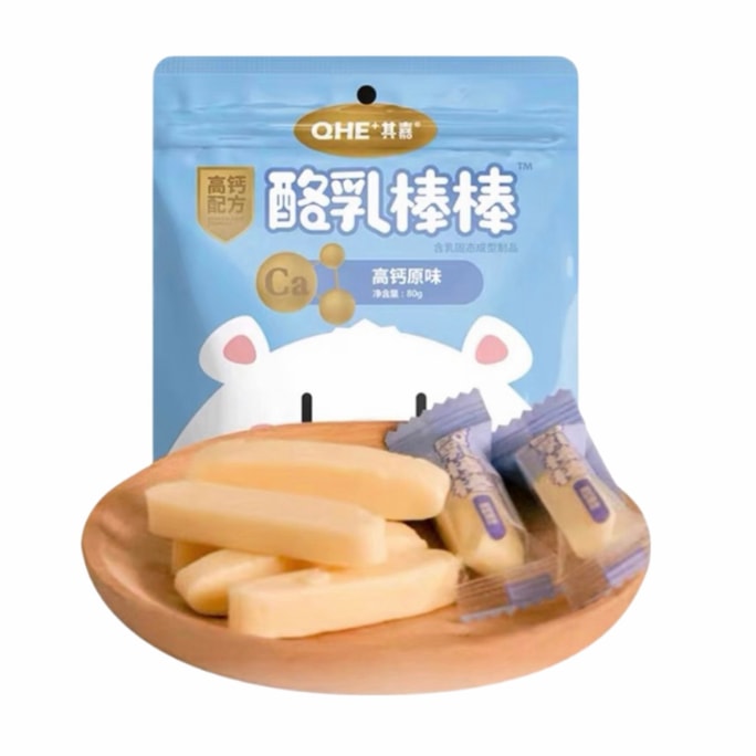 中國 其嘉 酪乳棒棒 高鈣原味 80克 零糖配方
