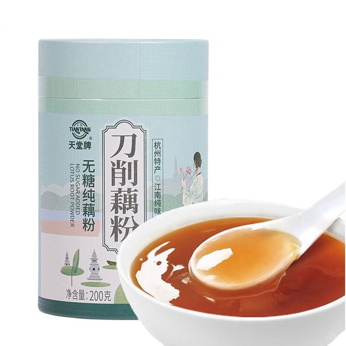 【中国直邮】 天堂牌  杭州特产 无糖刀削藕粉 200g