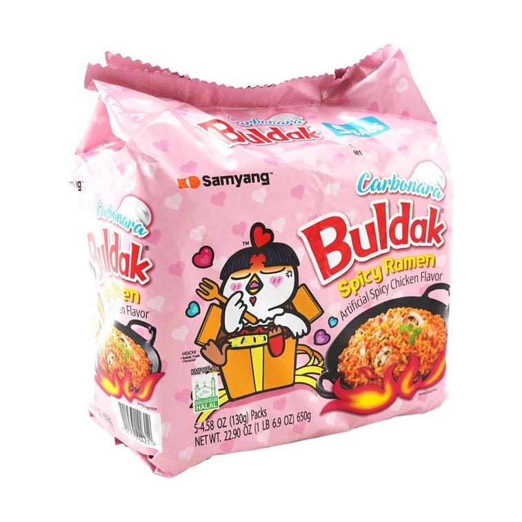 韩国SAMYANG三养 BULDAK 奶油芝士火鸡面 粉色 5包入 650g 6