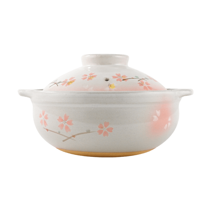 Sakura Clay Pot Donabe For 1-2 People Gas Fire Only 0.98L Capacity Size 6 L-1972