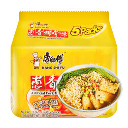 Scallion Pork Flavored Instant Noodles 5-pack 3.67 oz