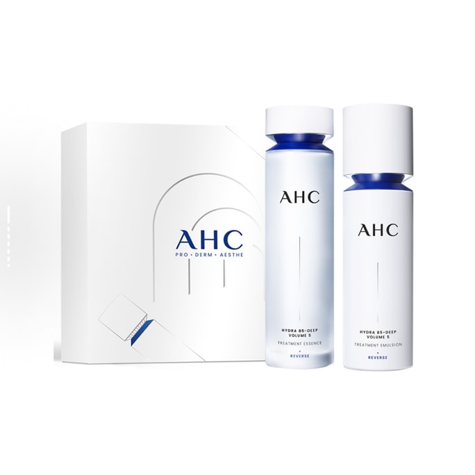 【香港直送】韓国 AHC アイアンドピュア 水光スキンケアセット 化粧水130ml+乳液100ml シワ軽減・引き締め・深層保湿・肌トーンアップ ヒアルロン酸+B5配合【初期エイジングケアセット】