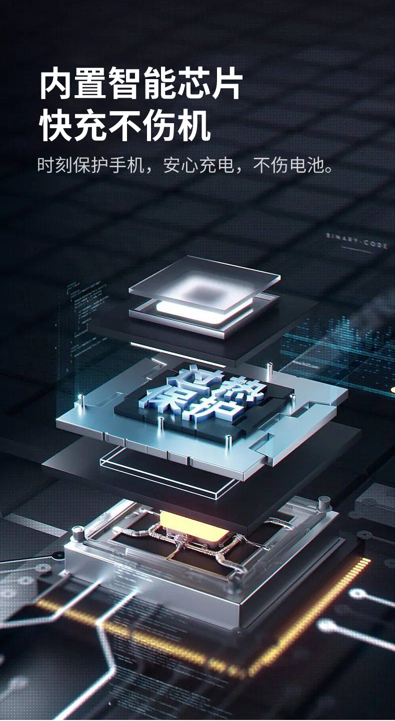 Four-in-one fast charging data cable blue 1PC