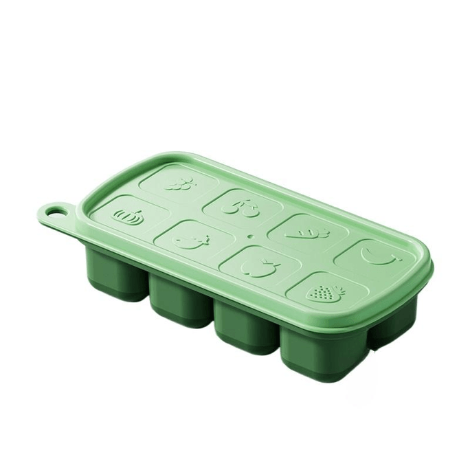 Lime And Yellow Ice Cube Mold, Household Food Grade Soft Ice Cube Maker, 8 Compartments, 15 * 7 * 4cm