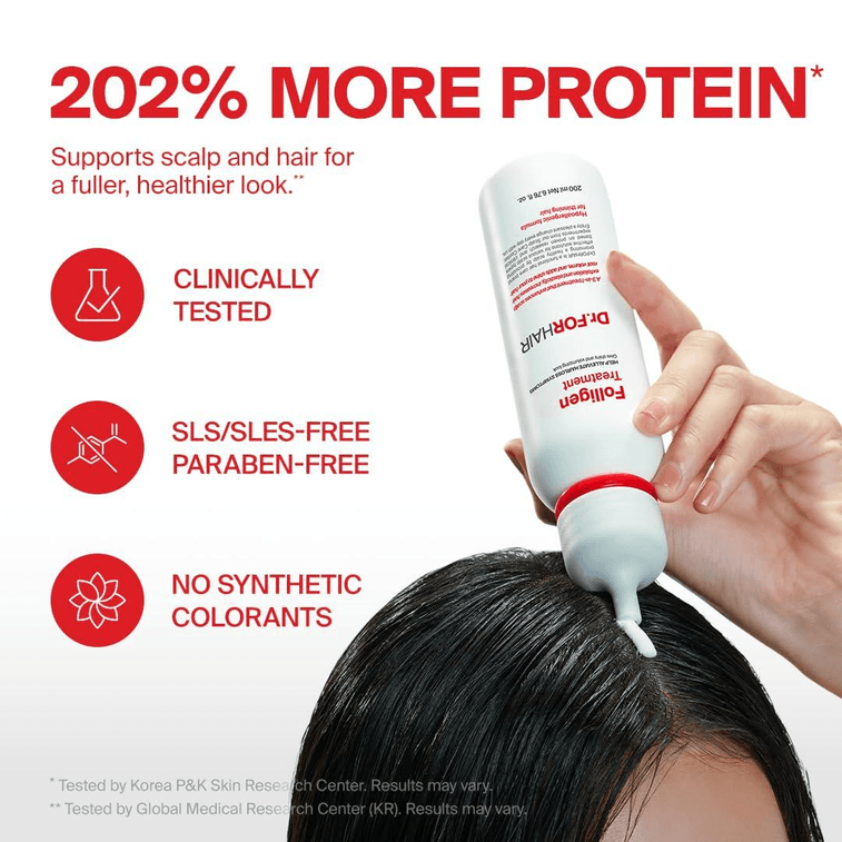 Dr. FORHAIR フォリゲン ヘア ストレングスニング＆ボリュームアップ コンディショナー（韓国製、200ml）：毛根に栄養を与え、髪を強くし、ボリュームアップさせる、3in1オールインワントリートメント。正規品保証。 5