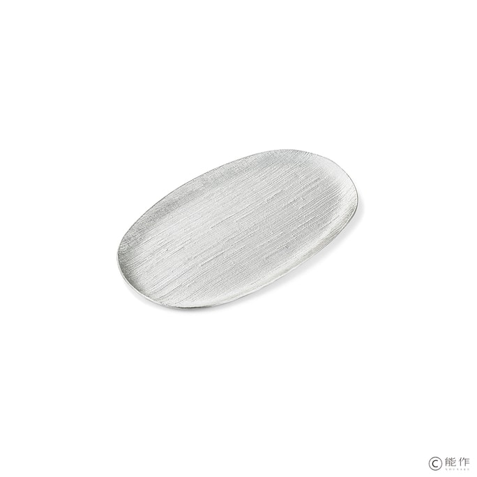 日本手工制作的银盘(椭圆形4.3英寸 x 7.6英寸)