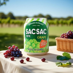Sac Sac Grape Juice With Peeled Grapes, 8.05 fl oz