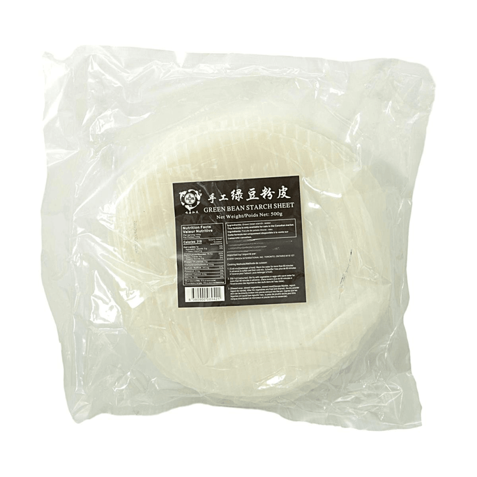 唯吾知足 手工綠豆粉皮 500g【手工製作】【勁道爽滑】