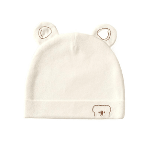 Cotton Newborn Baby Fontanelle Cap, White, 1pc (Head Circumference 32-36cm)
