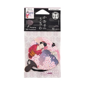 Japanese KAORI-UCHIWA Maiko & Cherry Blossom Cherry Blossom Scented Fan, Hanging Aromatherapy, Scented Card Hanger, 1pc