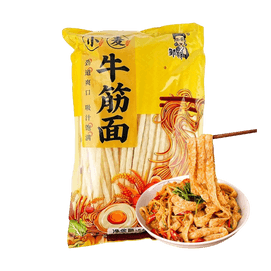 Beef Tendon Wheat Noodles, 17.64 oz 【For Shaanxi Liangpi and Spicy Strips】