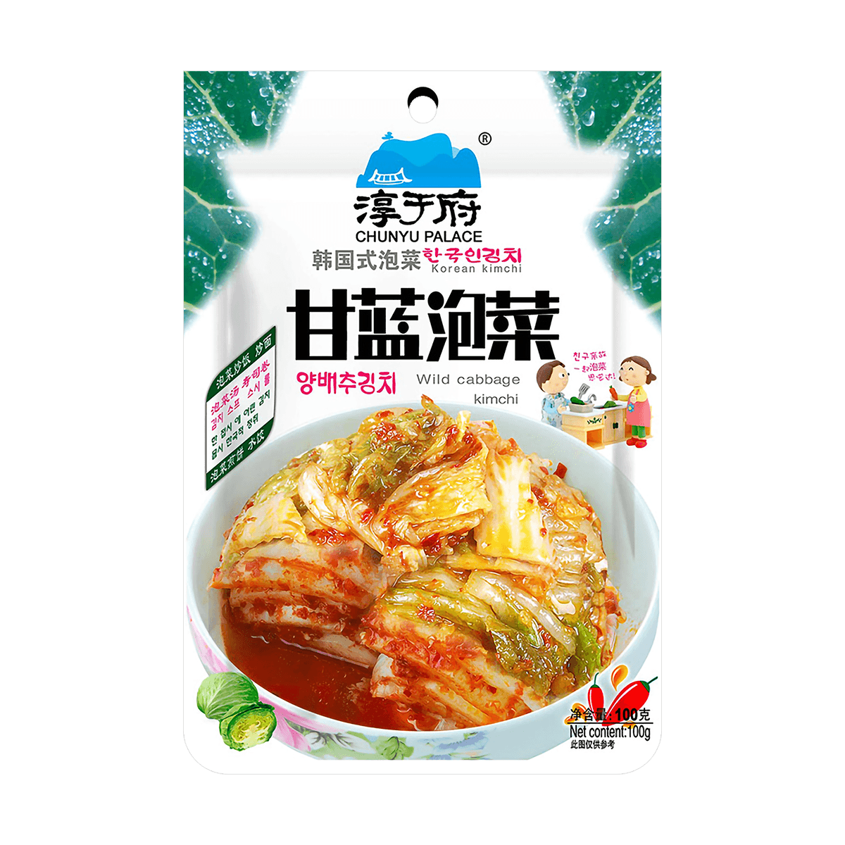 淳于府韩国式泡菜甘蓝泡菜100g 亚米网