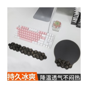 【中国直送】喜乐多厳選 シリコンPPマウスパッド リストレスト 無地ブラック クラウドキーボードレスト ハンドピロー 1セット