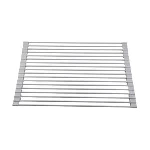 摩登主妇 硅胶可折叠沥水架灰色长杆 厨房收纳 18杆 33*52cm