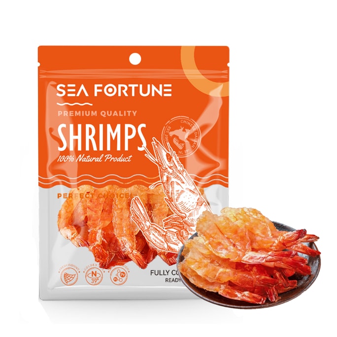 Fresh roasted open back shrimp dry reduced sugar low fat roasted shrimp high protein seafood snack 48g
