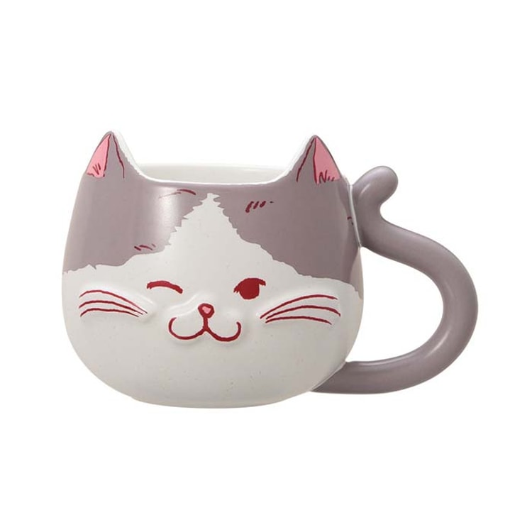 日本からの直送】日本スターバックス キャットフェイスマグ グレー 