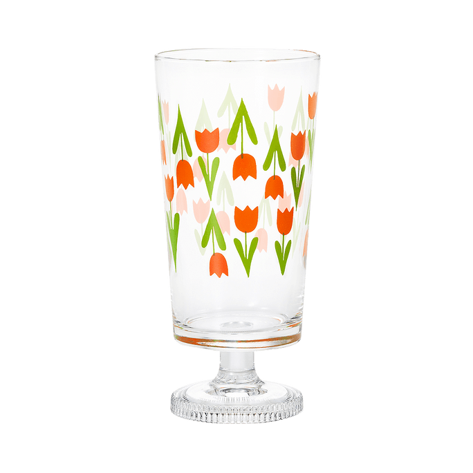 ISHIZUKA GLASS 石塚硝子||ADERIA Retro 復古昭和帶腳玻璃杯||鬱金香 1個