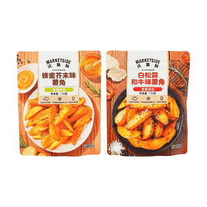 ハニーマスタードポテトウェッジ + 白トリュフ和牛風味ポテトウェッジ 7.05 oz【2種フレーバー 2コンボパック】【丸ごとポテト使用】【トランス脂肪酸0g】