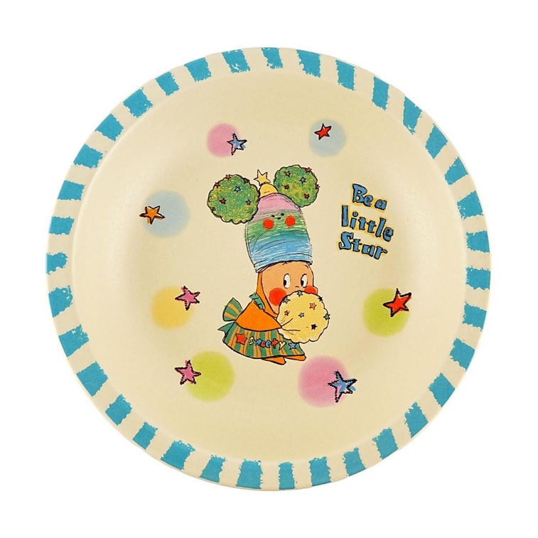 Twinkle Twinkle Matte Deep Ceramic Plates, 7.75 inches, Marshmallow Genie, Set of 2 7