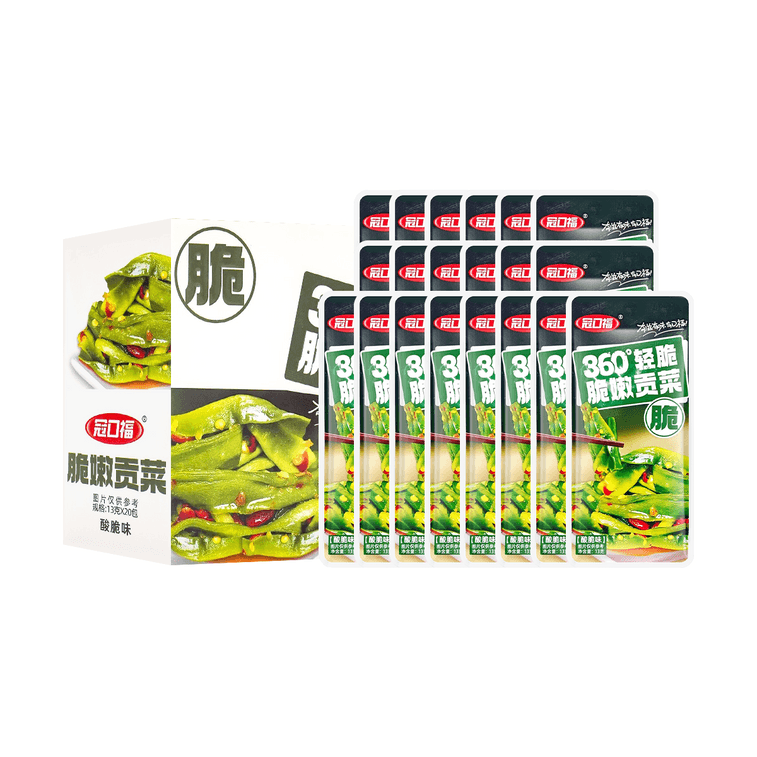 冠口福 脆嫩貢菜 酸脆味 20包入 260g【一口嘎嘣脆】【網紅爆款】 4