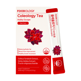 Coleology Plant-Based Diet Supplements, Body Fat Reduction and Weight Loss Tea, 15 pouch 