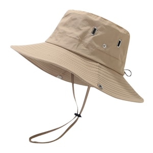 Traveling mountaineering sun hat - Wide brim for sun protection, suitable for fishing. Outdoor sun hat, fisherman's hat. Khaki color. 1 piece. [Hotly recommended on Xiaohongshu]